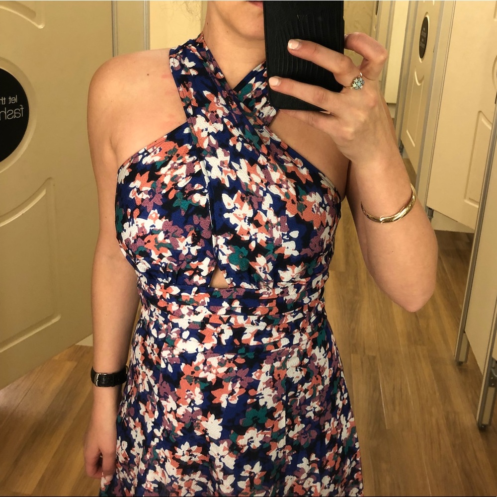 Tracy Reese floral crossover dress